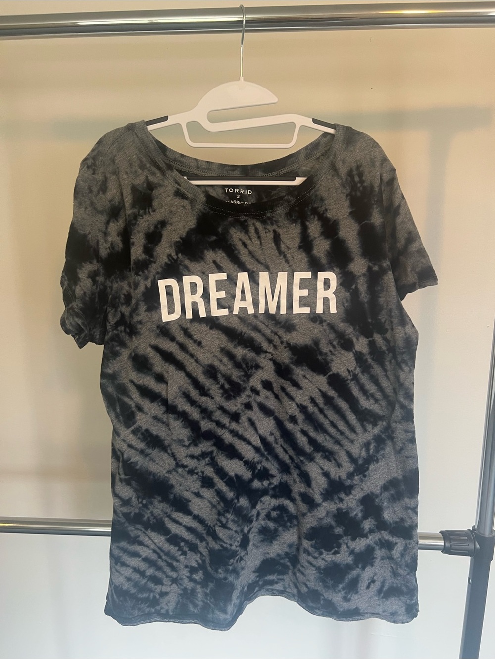 torrid Black & Gray Tie-Dye 'DREAMER' Graphic Tee